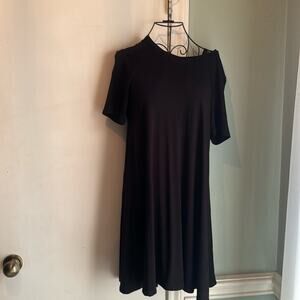 BCBGENERATION Back Yoke A line T Shirt Dress In Black